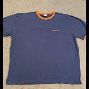 Old Navy Blue Ringer T-shirt with Orange size XXL